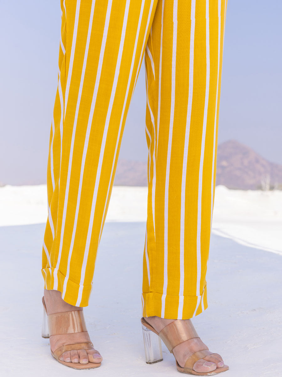 Buy CamilaMD print pants - Yellow Snake – Modström COM