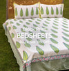 pure cotton hand block printed bedsheets - pinklay