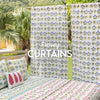 cotton hand block printed curtains - pinklay